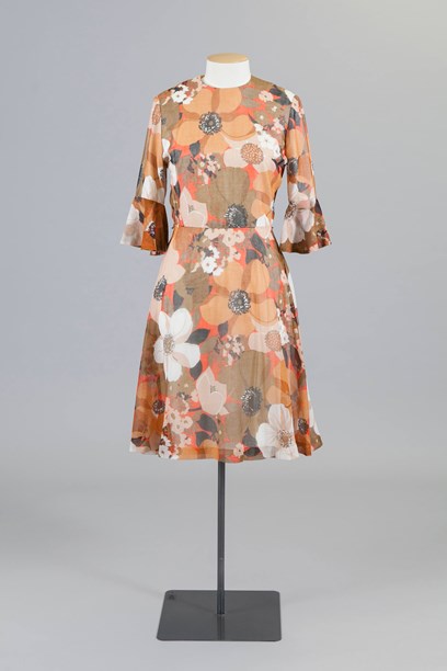 Babs Radon floral dress with flounced sleeves, 1971 image item