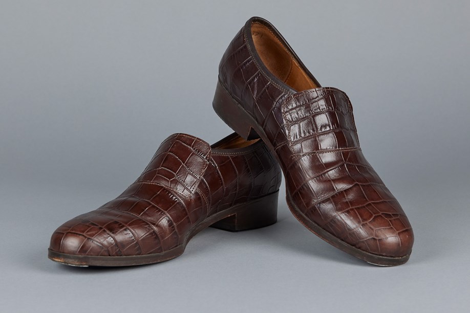 Minnie Cooper brown crocodile printed leather loafer shoes, 2010s image item
